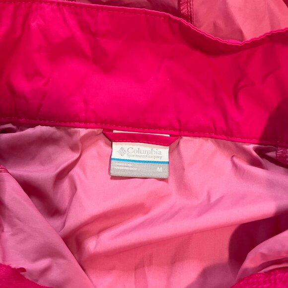 Columbia Bright Pink Lightweight Outdoor Rain Hooded Jacket | Size M - Picture 5 of 7